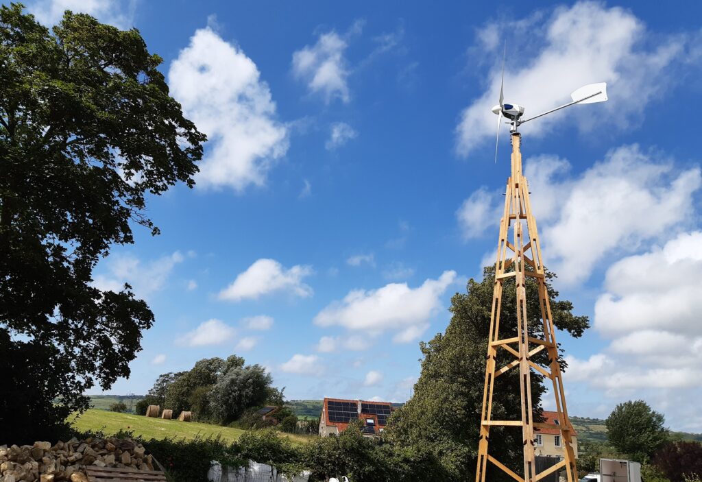 Dali Wind turbine with wooden tower
