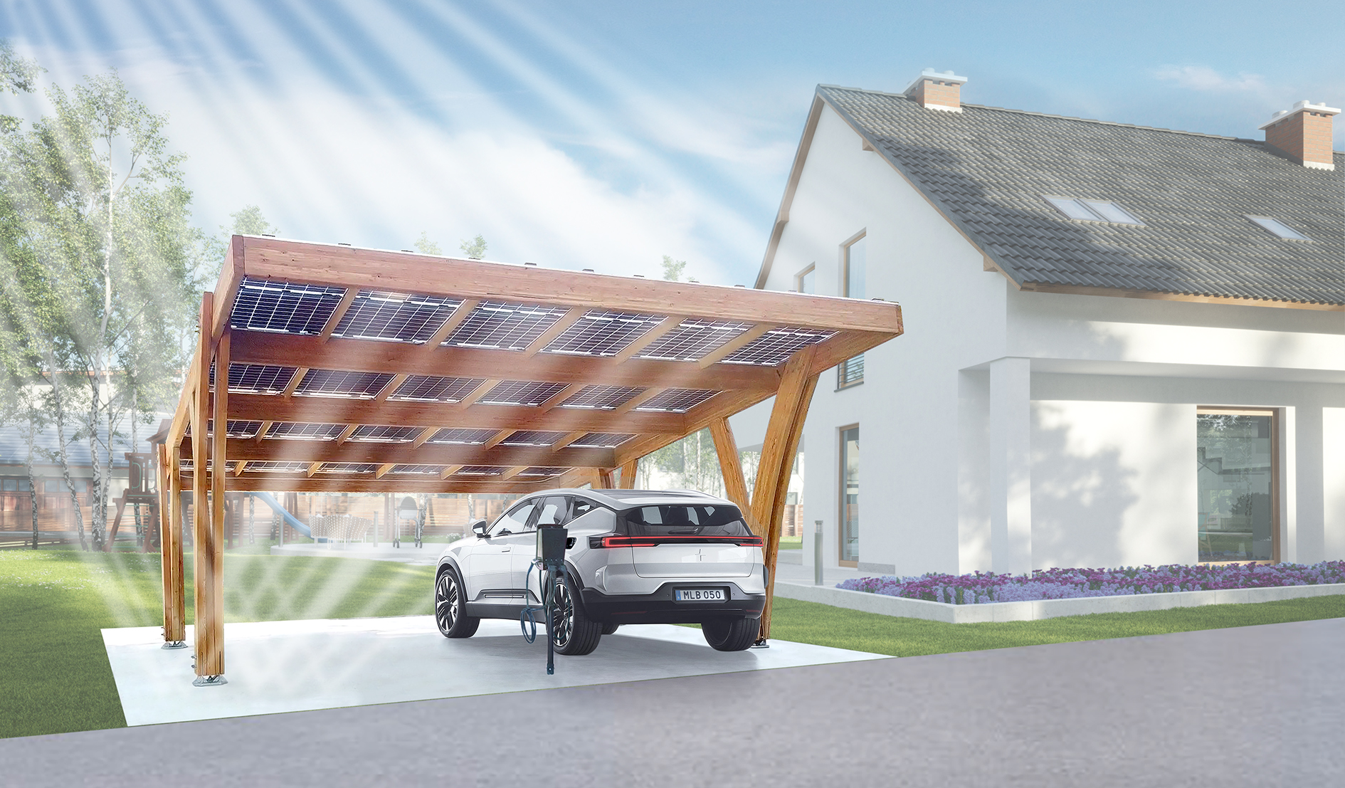 Solceller på garagetak