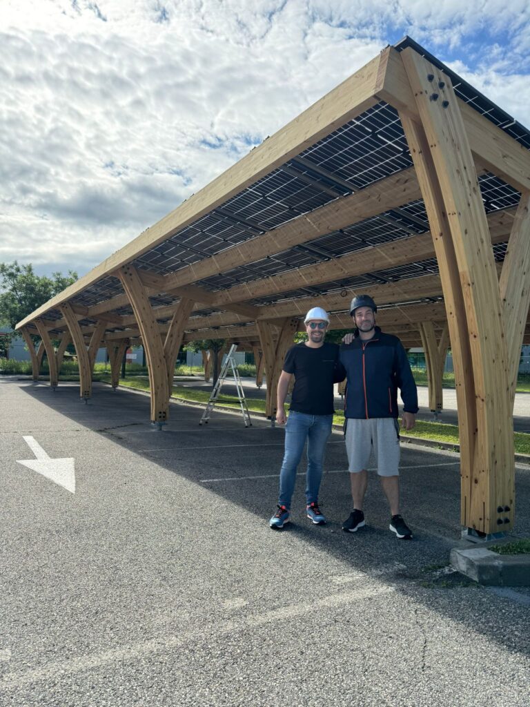 2 people under the carports